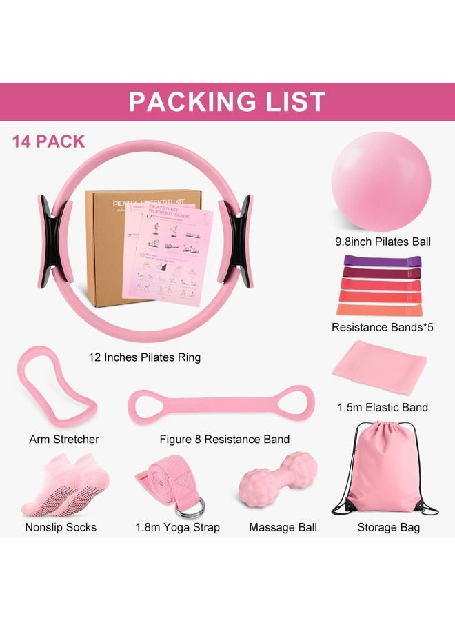 NITMTYOU Home Pilates Essentials Kit for Women - Complete Set with 9" Yoga Ball, Figure 8 Resistance Band, Pilates Bands, Accessories, and Pilates Ring - Perfect for Beginners Home Workouts - Image 2