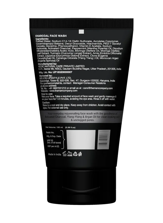 ذا مان كومباني Activated Charcoal Face Wash For Men 100 ML
