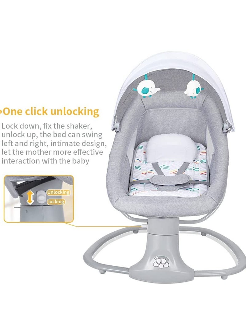 Baby Swing for Infants Rocking Chair with Remote Control 3-in-1 Adjustable backrest Baby Bouncer Electric Adjustable Rocking Chair - Image 3