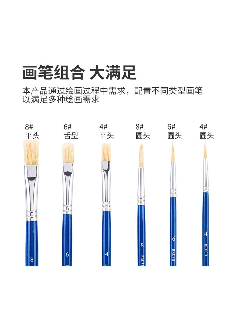 Deli Deli 73922  PAINT BRUSH 6 PCS SET  - Image 2