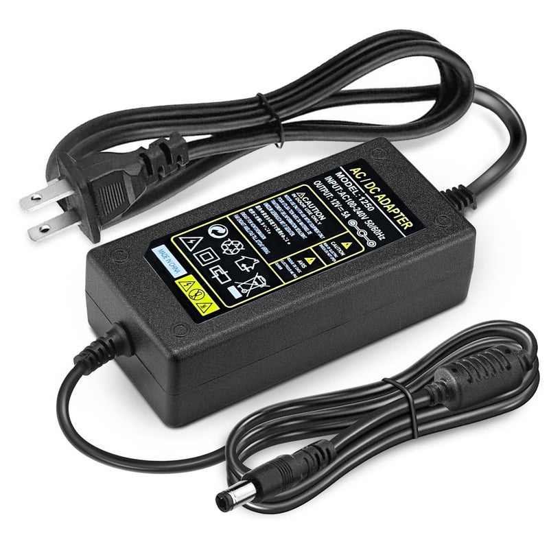 QKCOK Replacment for Sceptre Monitor Power Cord 12V 5A AC Adapter for Sceptre EC Series 32" 30" 27" 24" 22" 20" 19" 15" E248W E225W E205W E275W E209W Monitor Power Supply Cord Charger & More 12V 5V 4A 3A 2A - Image 1