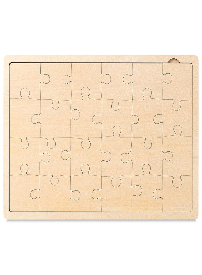 Mr. Pen السيد قلم - لغز خشبي فارغ، 24 قطعة، 11.8" × 8.8"، ألغاز خشبية فارغة للرسم عليها - Image 1