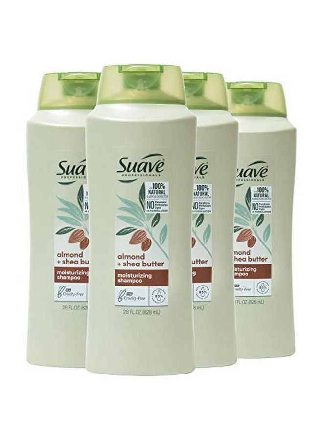 Suave Professionals Moisturizing Shampoo For Dry Hair Almond And Shea Butter Parabenfree And Dyefree 28 Oz Pack Of 4 - Image 3
