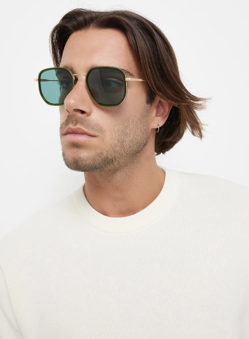 30 سندايز Archaic,Men Sunglasses, Geometric Sunglasses, UV Protection: UV400 (Green,Green)