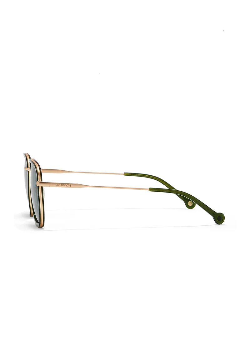 30 سندايز Archaic,Men Sunglasses, Geometric Sunglasses, UV Protection: UV400 (Green,Green)