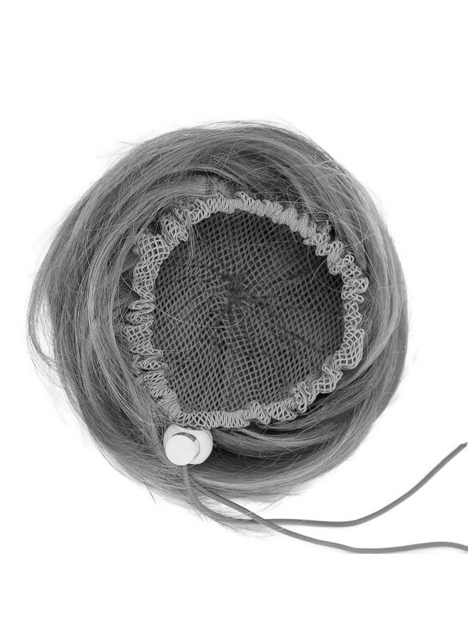 كايشا قطعة شعر بشري 100% على شكل كعكة شعر هيبورن سكرانشي أسود طبيعي H311F - Image 3