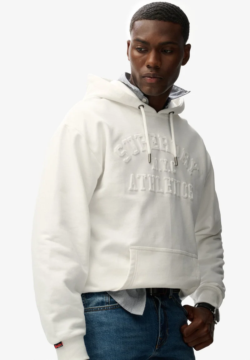 Athletic Embossed Oversized Hoodie
