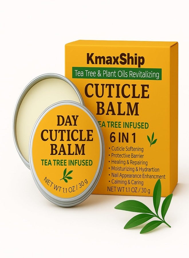 KmaxShip Tea Tree Oil Nail & Cuticle Balm - Cuticle Cream & Butter for Dry, Damaged Cuticles - Cuticle Healing Treatment, Moisturizer & Softener, 1.1 OZ, 1 Pack - Image 1