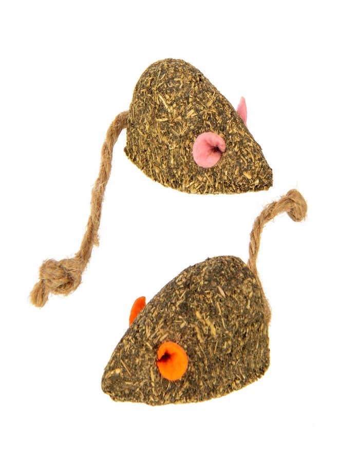 سمارتيكات لعبة سمارتي كات إنستينكتس ماوزر مايهيم هابي نيب للقطط، تحتوي على نعناع بري مضغوط وفئران على شكل فطر فضي، تحفز العقل، متينة، وأقل فوضى، عبوة من قطعتين - Image 1