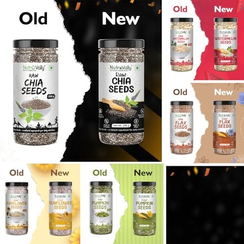 NutroVally 5-in-1 Super Seeds Combo 925g | Chia, Flax, Pumpkin & Sunflower Seeds 200g + Watermelon 125g | Rich in Omega-3 | High Fiber & Protein | Healthy Seed Mix for Daily Nutrition - Image 5