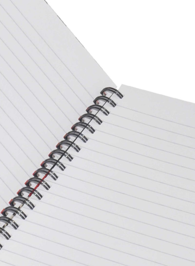 FIS LIGHT Pack of 5  Spiral Hard Cover Notebook, Single Line, 9X7 Inches (22.86 X 20.32 CM) 100 Sheets -LINBS971709 - Image 2