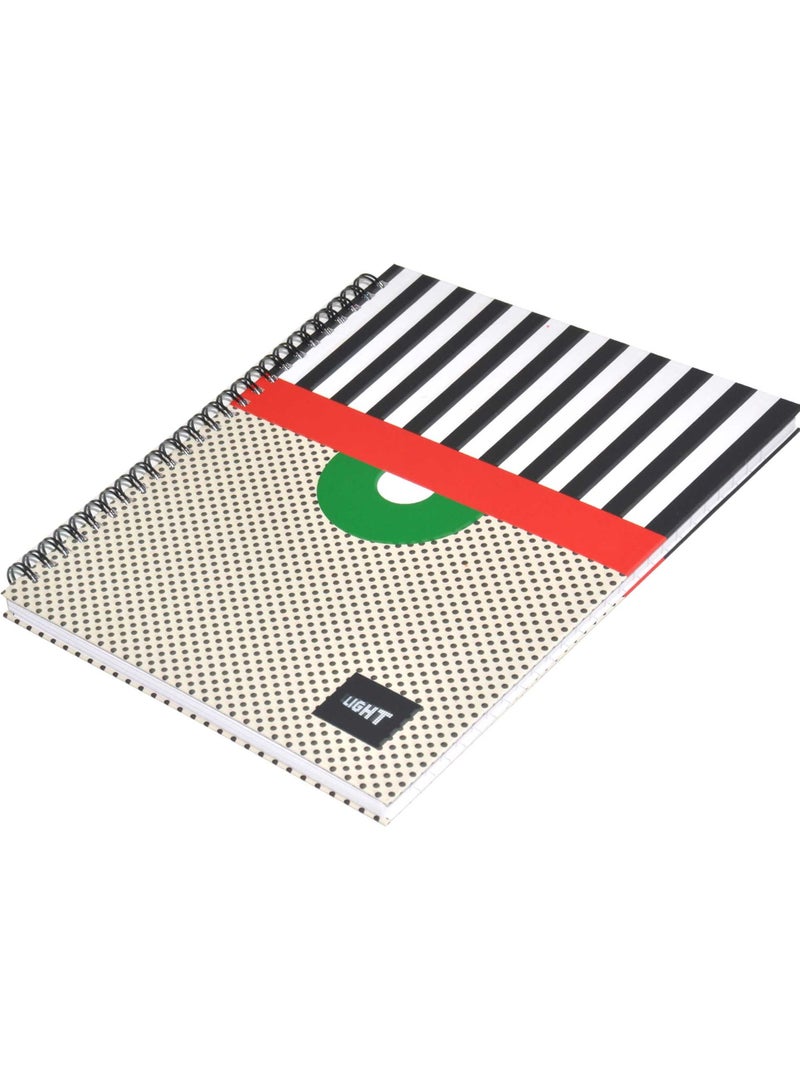 FIS LIGHT Pack of 5  Spiral Hard Cover Notebook, Single Line, 9X7 Inches (22.86 X 20.32 CM) 100 Sheets -LINBS971709 - Image 4