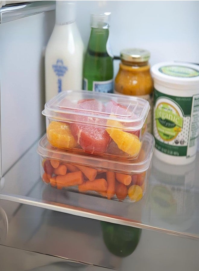 Lustroware (Set of 12) Micro Clear 13oz Kitchen Pantry Food Storage Container Set with Lid, Shatterproof, BPA Free, Dishwasher, Microwave Safe Canister, Fridge Refrigerator Organizer, Made in Japan - Image 3