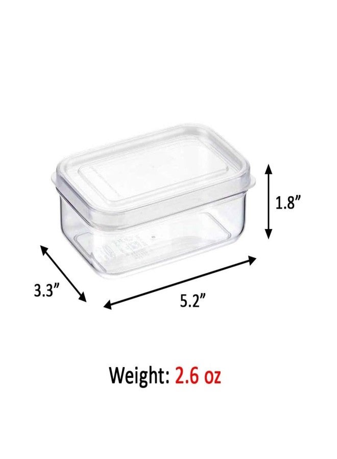 Lustroware (Set of 12) Micro Clear 13oz Kitchen Pantry Food Storage Container Set with Lid, Shatterproof, BPA Free, Dishwasher, Microwave Safe Canister, Fridge Refrigerator Organizer, Made in Japan - Image 2