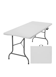 Generic Rheinberg Heavy Duty Folding Table 1.80m, Picnic, Camping, Garden Table, Outdoor Dinner Table, BBQ Table (White)  - Image 2