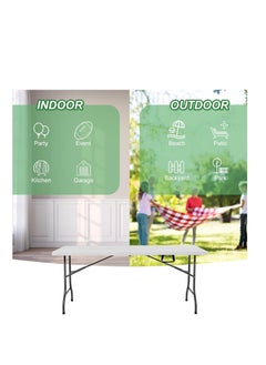 Generic Rheinberg Heavy Duty Folding Table 1.80m, Picnic, Camping, Garden Table, Outdoor Dinner Table, BBQ Table (White)  - Image 3