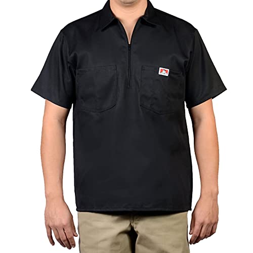 Ben Davis 124 Adult's Solid Color SS Work Shirts Black Large - Image 1