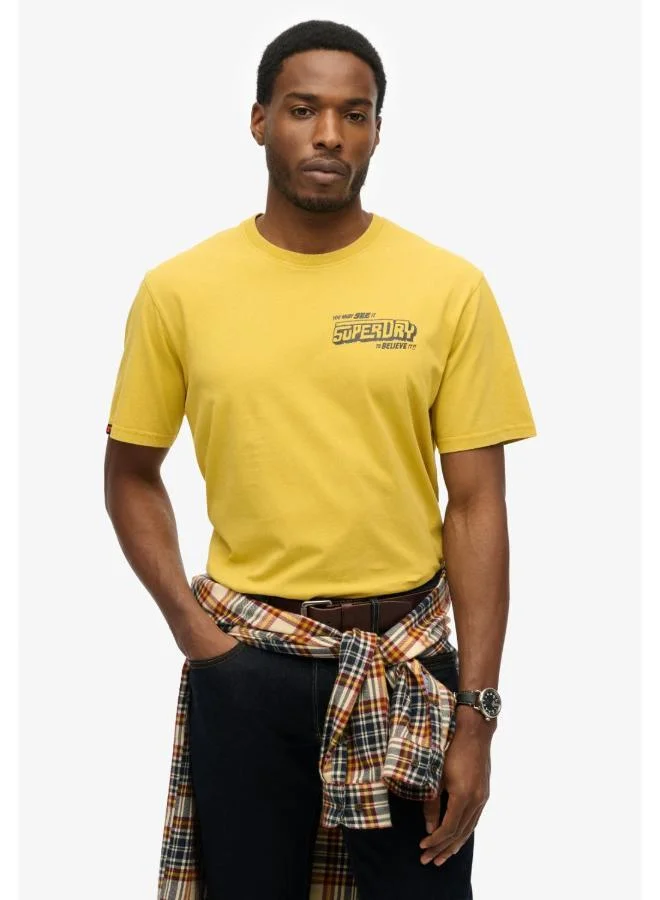 سوبر دراي تي شيرت جرافيك بي-موفي فضفاض