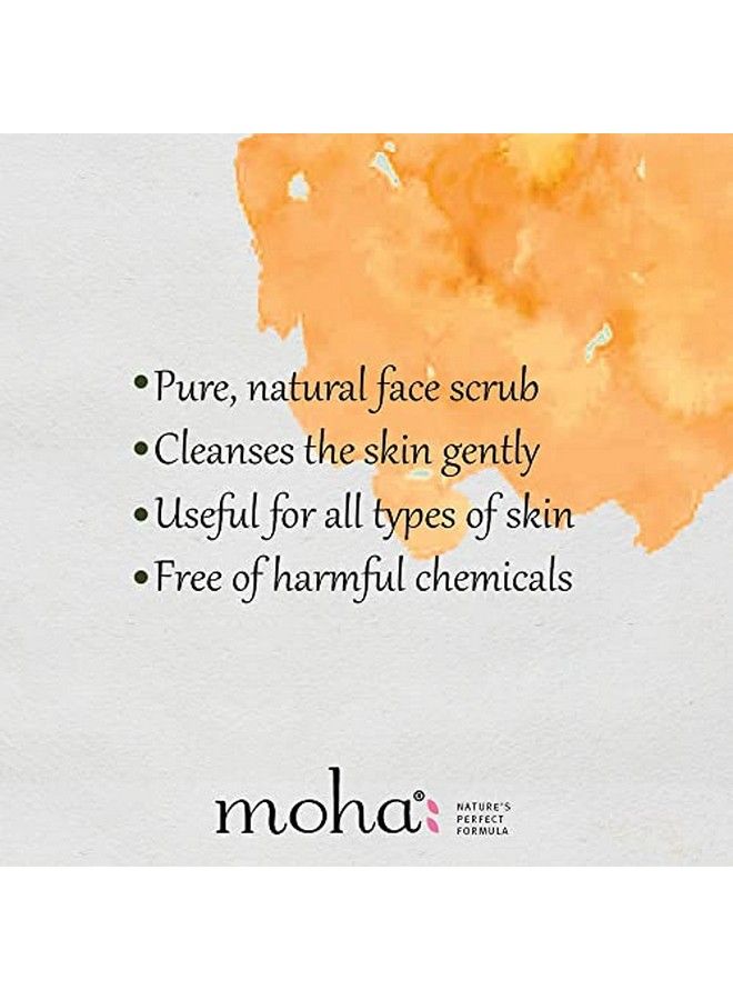 Moha: سكراب عشبي ؛ سكراب للوجه ؛ مزيج من قشر الجوز والبرتقال وزيت الزيتون لتفتيح البشرة وتقشير الوجه لجميع أنواع البشرة (50 مل عبوة من 2)  - Image 4