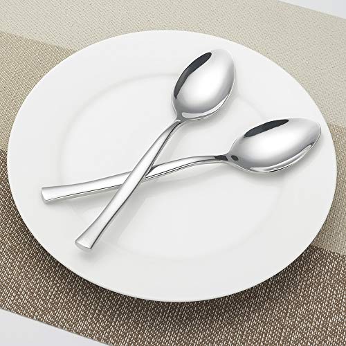 Qskely 12-Piece Dessert Spoons, Stainless Steel Small Spoon - Image 4