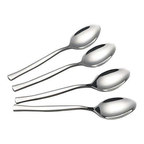 Qskely 12-Piece Dessert Spoons, Stainless Steel Small Spoon - Image 1