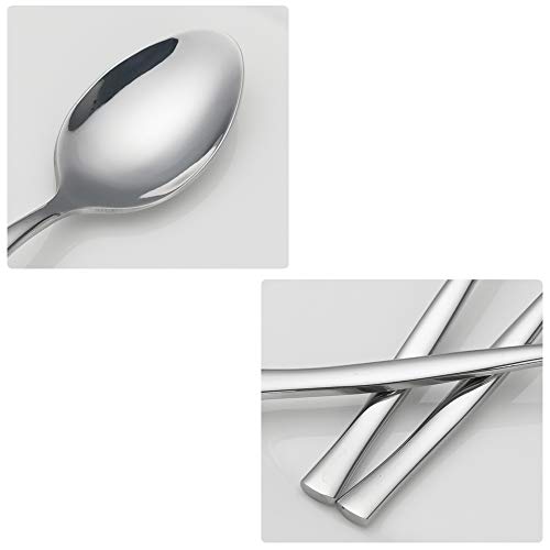 Qskely 12-Piece Dessert Spoons, Stainless Steel Small Spoon - Image 3