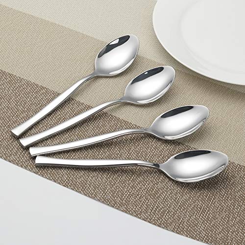 Qskely 12-Piece Dessert Spoons, Stainless Steel Small Spoon - Image 5