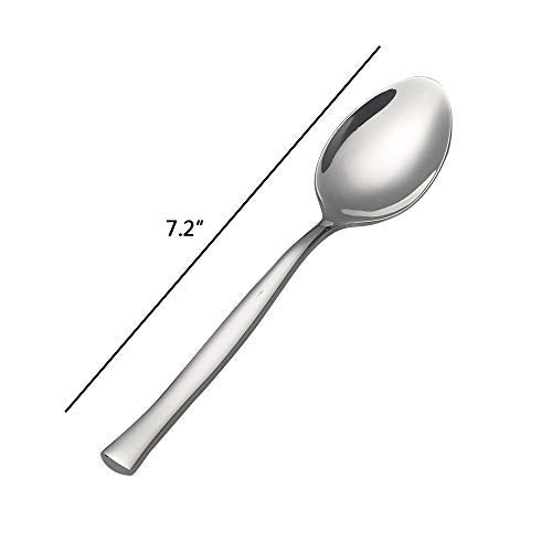 Qskely 12-Piece Dessert Spoons, Stainless Steel Small Spoon - Image 2