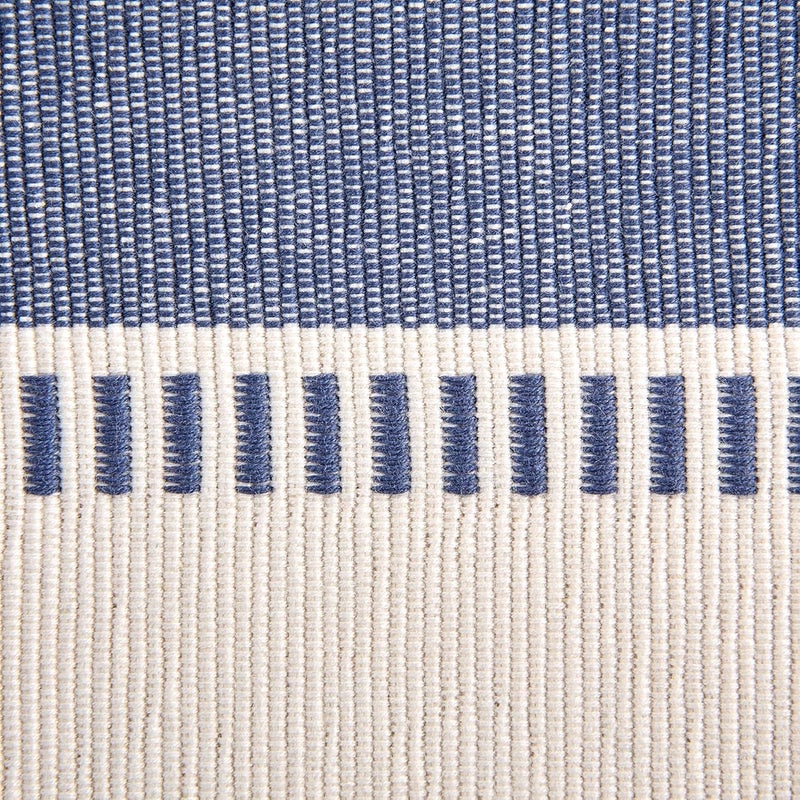 DII Dobby Stripe Woven Table Runner, 13x108 (13x113.5, Fringe Included) French Blue - Image 3