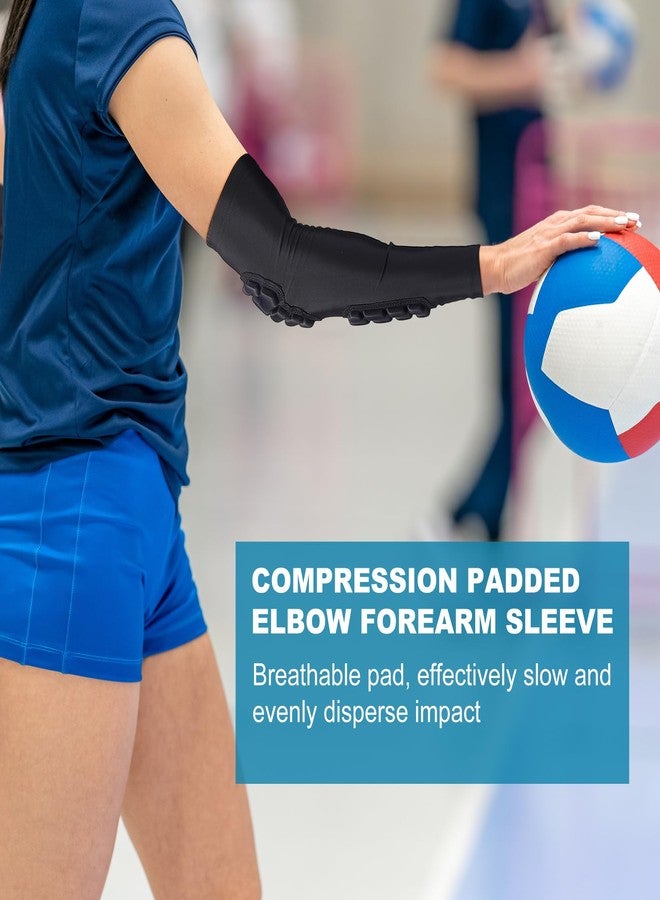 DGQY Compression Padded Elbow Sleeve for Sports 2 Pack Arm Forearm Crashproof Protection Anti-collision Pads for Football - Image 4