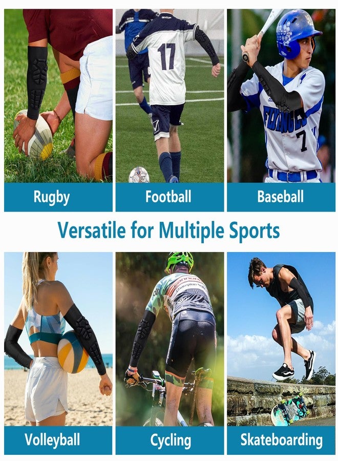 DGQY Compression Padded Elbow Sleeve for Sports 2 Pack Arm Forearm Crashproof Protection Anti-collision Pads for Football - Image 5