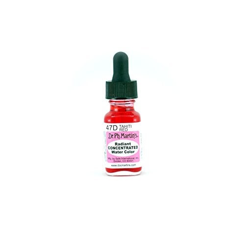 Dr. Ph. Martin's Radiant Concentrated Water Color, 0.5 oz, Tahiti Red (47D) - Image 1