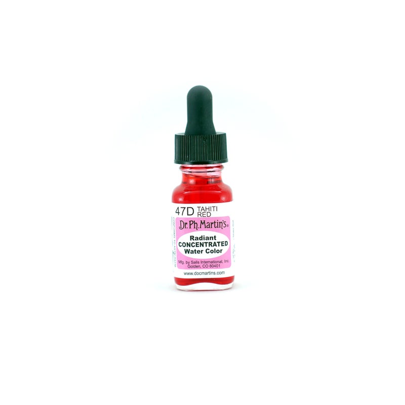 Dr. Ph. Martin's Radiant Concentrated Water Color, 0.5 oz, Tahiti Red (47D) - Image 4