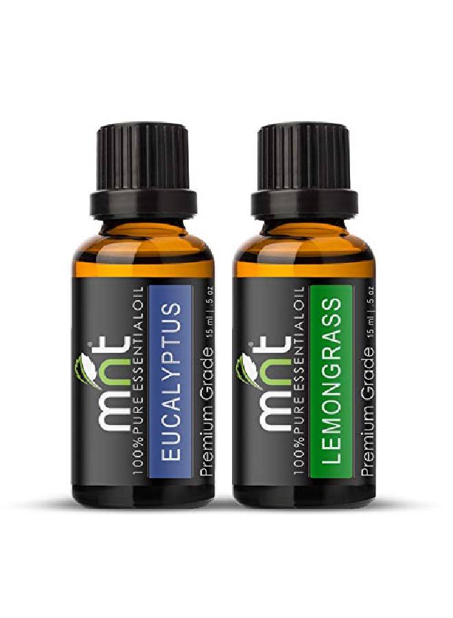 MNT Combo of Eucalyptus Oil and Lemongrass Oil For Hair Growth Skin care (Each 15ML) 100% Pure l Oil - Image 2