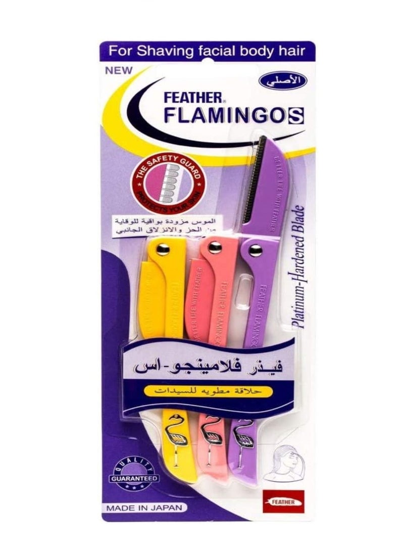 FEATHER FLAMINGOS LADYS RAZOR FACIAL BODY HAIR