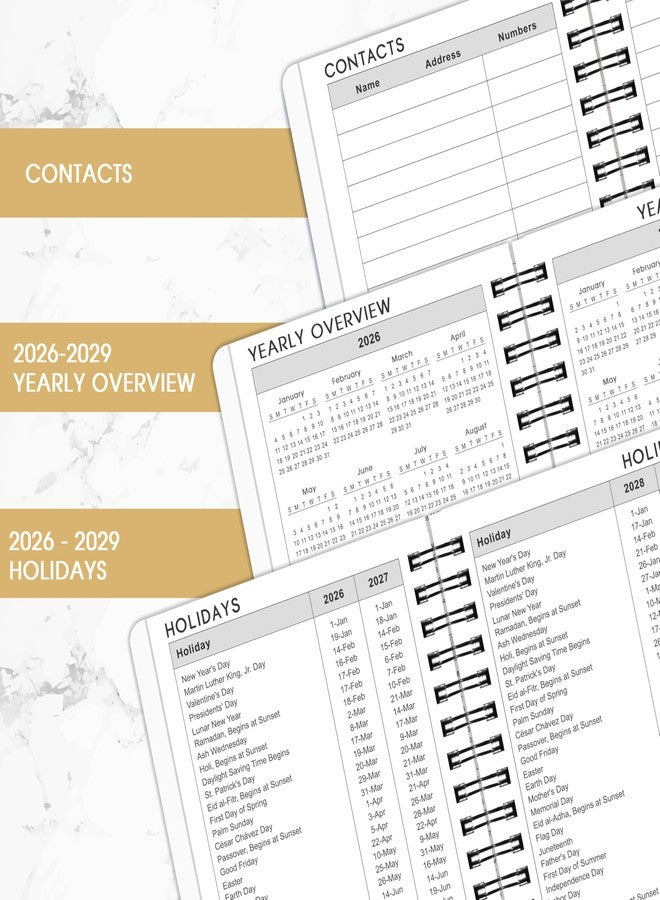 بوكول مخطط جيب 2026-2029 - مخطط/تقويم لمدة 3 سنوات 2026-2029، من يوليو 2026 إلى يونيو 2029، 6.2 بوصة × 4 بوصة، مخطط شهري لمدة 3 سنوات 2026-2029، 36 علامة تبويب شهرية، جيب مزدوج الجوانب، مناسبات، ورق سميك - Image 5