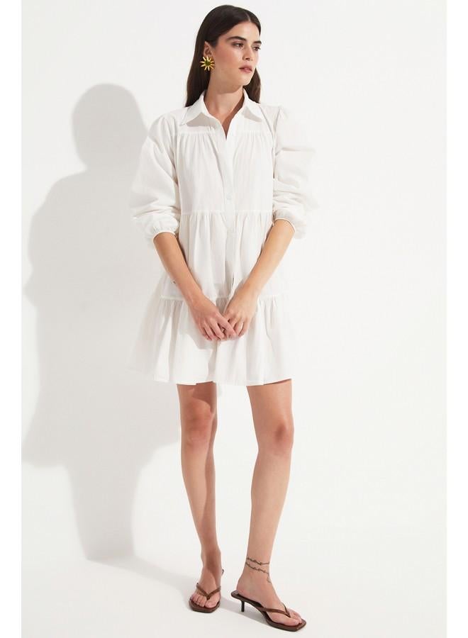 جون فستان قطني متعدد الطبقات - Image 5