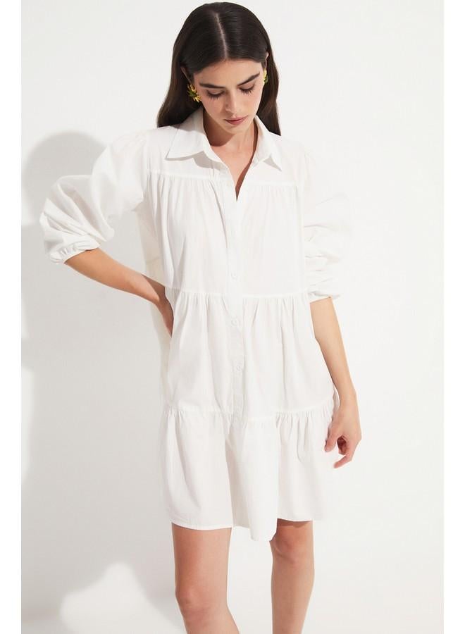 جون فستان قطني متعدد الطبقات - Image 2