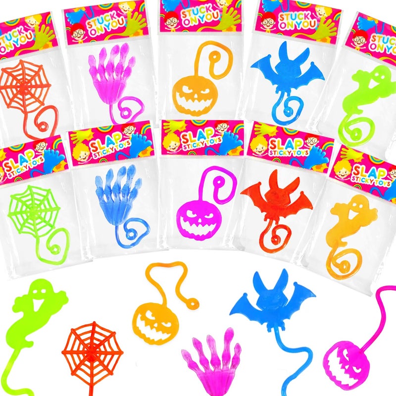 Leetous Bulk Halloween Sticky Hands Party Favors for Kids 100300 Pcs Boo Basket Goodie Bag Stuffers for Toddlers Halloween Treats Non Candy Pinata Fillers Toy Gifts Prize Handout Giveaways for Boy Girls - Image 2