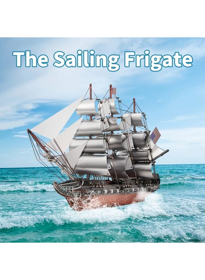 طقم نموذج الإبحار، لغز معدني ثلاثي الأبعاد، لعبة بناء افعلها بنفسك للبالغين والعائلات - Image 5