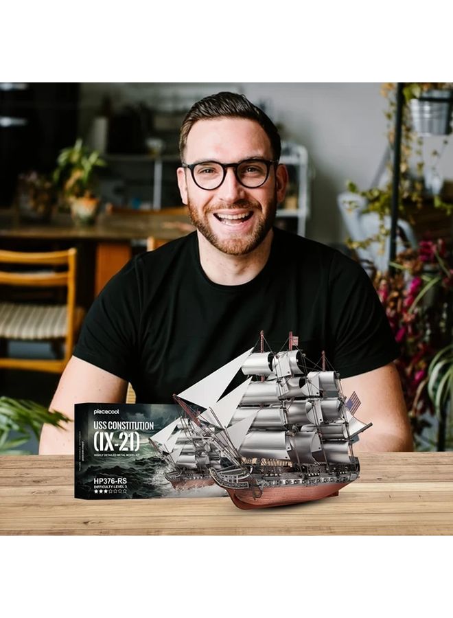 طقم نموذج الإبحار، لغز معدني ثلاثي الأبعاد، لعبة بناء افعلها بنفسك للبالغين والعائلات - Image 2