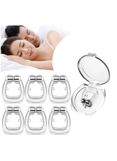 6 Pack Silicone Anti Snoring Snore Nose Clip, Snore Stopper Clip to Reduce Noise Anti Snore Men and Women