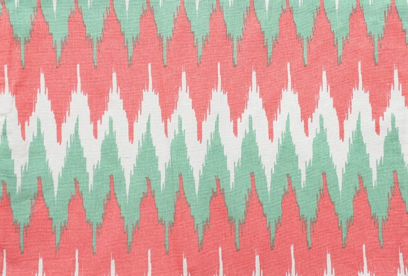 Dekor World 12 Pieces Cotton Ternion Aqua Pink Printed and Solid Napkin Set for Dinning and Kitchen - Image 2