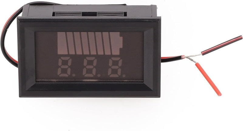FABULETTA 12-72V Charge Indicator Digital Voltmeter with Dual Display for Lithium Lead-Acid EV, Reverse Connection Protection, Red LED, Accurate Capacity Meter(Blue) - Image 5