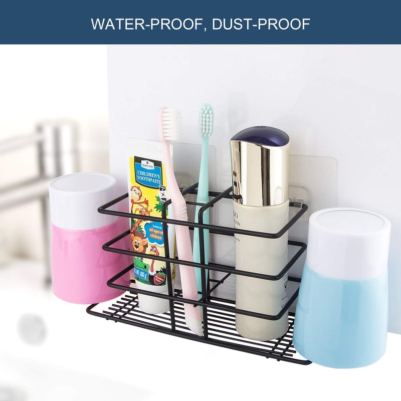 ARLICODECK Stainless Steel Toothbrush Holder Wall Mounted Toothpaste Holder Bathroom Storage Rack Organizer Kitchen Storage Shelf Rack Organizer Bathroom Shelf Pack1 - Image 3