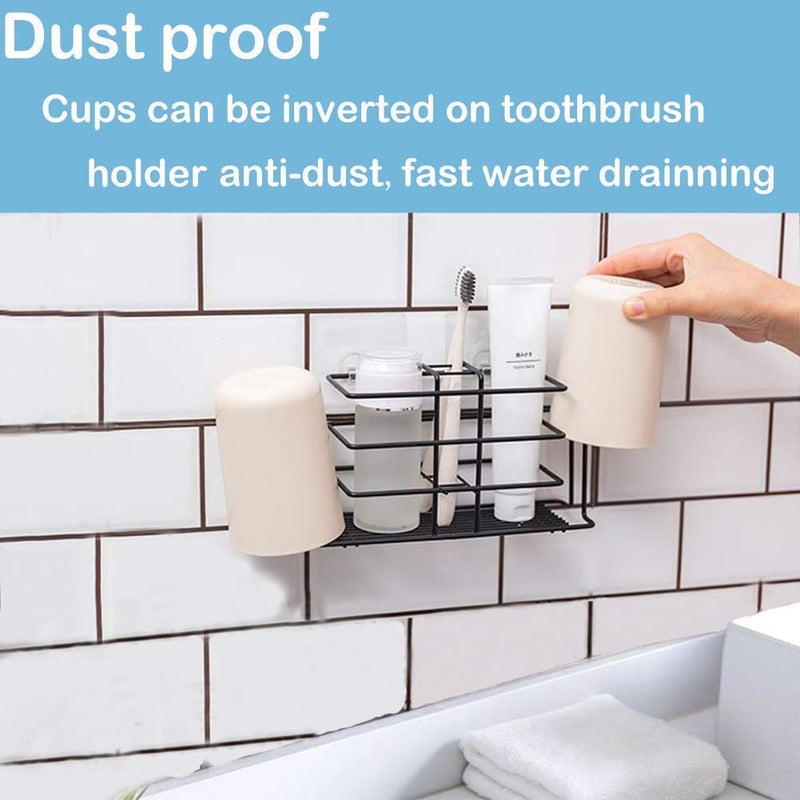 ARLICODECK Stainless Steel Toothbrush Holder Wall Mounted Toothpaste Holder Bathroom Storage Rack Organizer Kitchen Storage Shelf Rack Organizer Bathroom Shelf Pack1 - Image 4