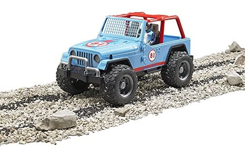 Bruder Jeep Cross Country Racer Vehicle with Driver Blue - Image 5