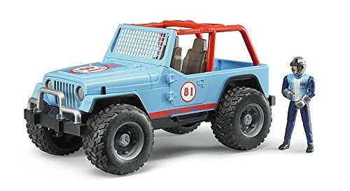 Bruder Jeep Cross Country Racer Vehicle with Driver Blue - Image 1
