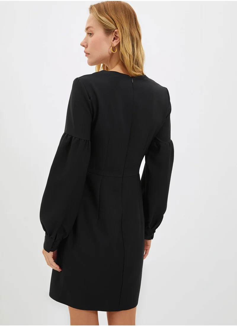 trendyol Balloon Sleeve Knitted Dress