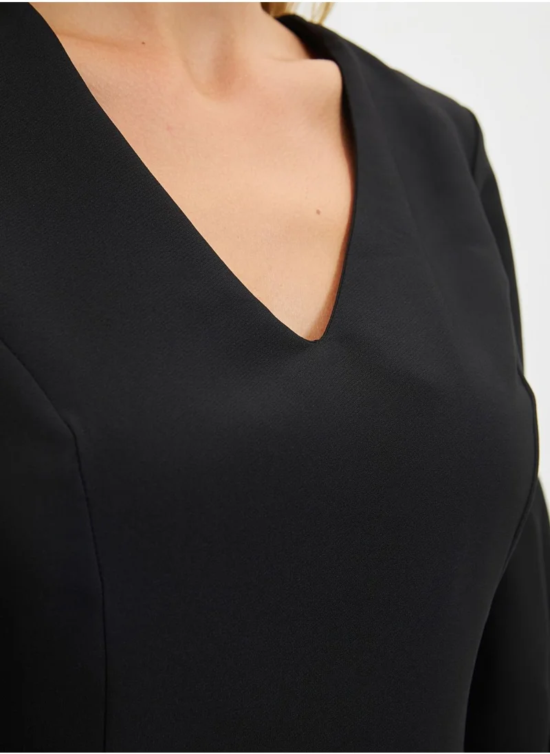 trendyol Balloon Sleeve Knitted Dress